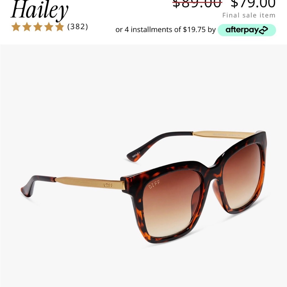 Diff Hailey Sunglasses Women's Tortoiseshell Brown Gradient